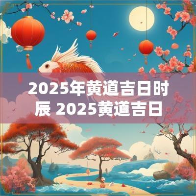 2025年黄道吉日时辰 2025黄道吉日