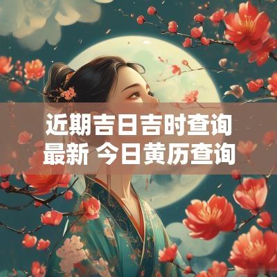近期吉日吉时查询最新 今日黄历查询黄道吉日吉时查询