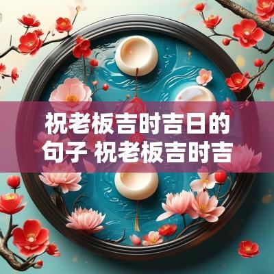 祝老板吉时吉日的句子 祝老板吉时吉日的句子简短