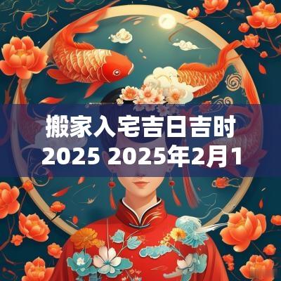 搬家入宅吉日吉时2025 2025年2月15日搬家入宅黄道吉日