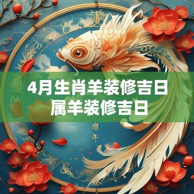 4月生肖羊装修吉日 属羊装修吉日