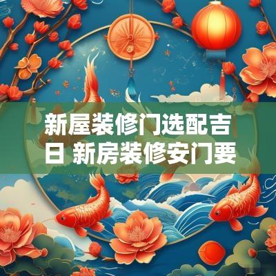 新屋装修门选配吉日 新房装修安门要选日子吗