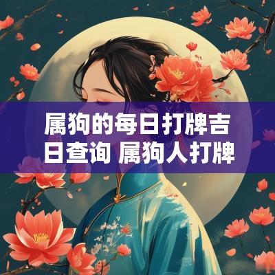属狗的每日打牌吉日查询 属狗人打牌最佳时辰