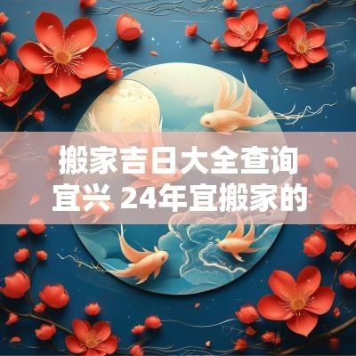 搬家吉日大全查询宜兴 24年宜搬家的黄道吉日