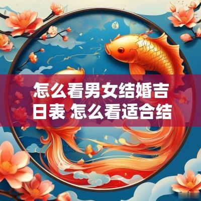 怎么看男女结婚吉日表 怎么看适合结婚的日子