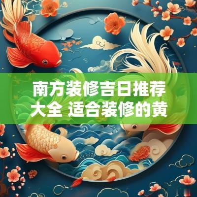 南方装修吉日推荐大全 适合装修的黄道吉日2025