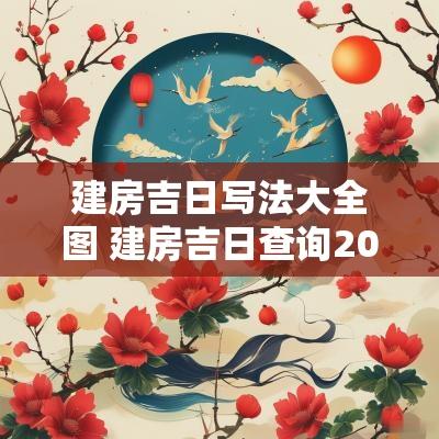 建房吉日写法大全图 建房吉日查询2025年黄道吉日