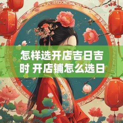 怎样选开店吉日吉时 开店铺怎么选日子