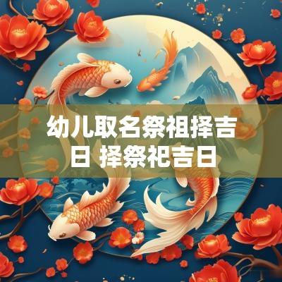 幼儿取名祭祖择吉日 择祭祀吉日