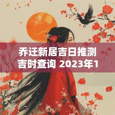 乔迁新居吉日推测吉时查询 2025年12月乔迁新居吉日吉时查询