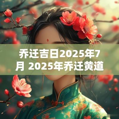 乔迁吉日2025年7月 2025年乔迁黄道吉日