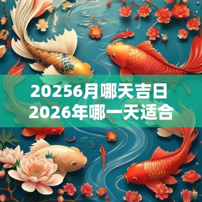 20256月哪天吉日 2026年哪一天适合结婚