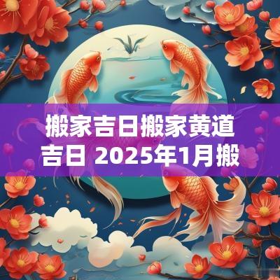 搬家吉日搬家黄道吉日 2025年1月搬家入宅黄道吉日