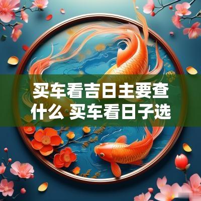 买车看吉日主要查什么 买车看日子选吉日怎么看