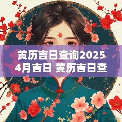 黄历吉日查询20254月吉日 黄历吉日查询20254月吉日有哪些