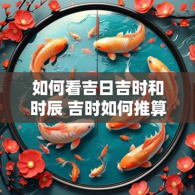 如何看吉日吉时和时辰 吉时如何推算时辰