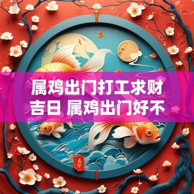 属鸡出门打工求财吉日 属鸡出门好不好