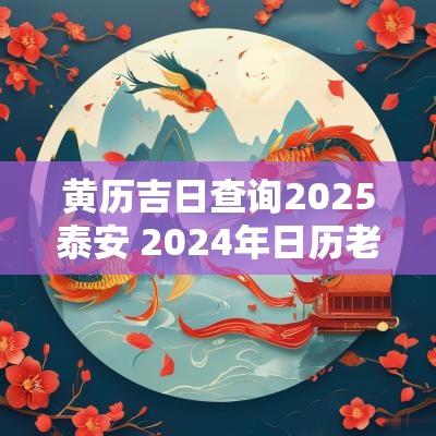 黄历吉日查询2025泰安 2025年日历老黄历乔迁吉日查询