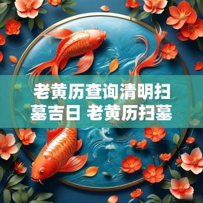 老黄历查询清明扫墓吉日 老黄历扫墓吉日