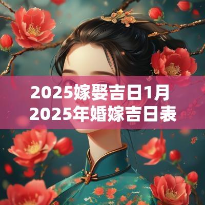 2025嫁娶吉日1月 2025年婚嫁吉日表