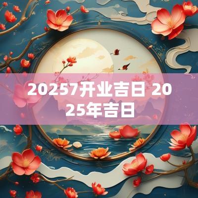 20257开业吉日 2025年吉日
