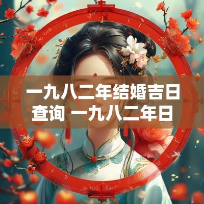 一九八二年结婚吉日查询 一九八二年日历查看