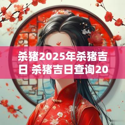 杀猪2025年杀猪吉日 杀猪吉日查询2025年