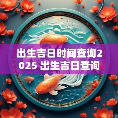 出生吉日时间查询2025 出生吉日查询