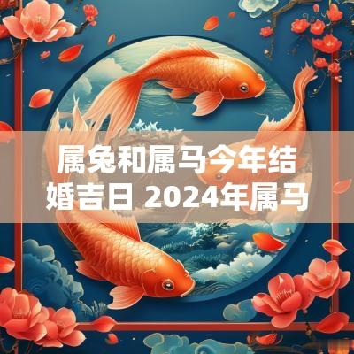 属兔和属马今年结婚吉日 2025年属马适合结婚吗