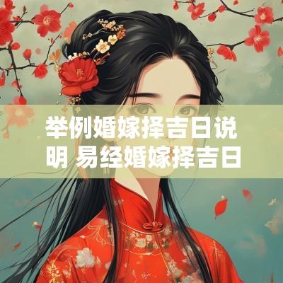 举例婚嫁择吉日说明 易经婚嫁择吉日方法步骤