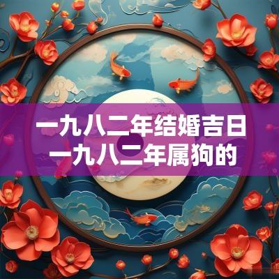 一九八二年结婚吉日 一九八二年属狗的婚姻