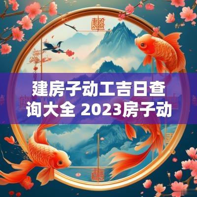 建房子动工吉日查询大全 2025房子动工吉日查询