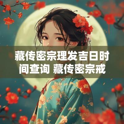 藏传密宗理发吉日时间查询 藏传密宗戒律
