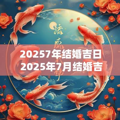 20257年结婚吉日 2025年7月结婚吉日