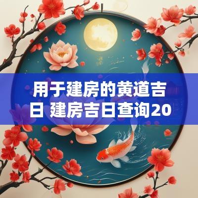 用于建房的黄道吉日 建房吉日查询2025年黄道吉日