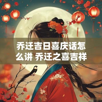 乔迁吉日喜庆话怎么讲 乔迁之喜吉祥话怎么说