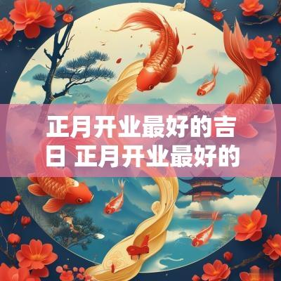正月开业最好的吉日 正月开业最好的吉日是哪天