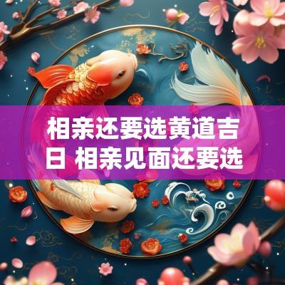 相亲还要选黄道吉日 相亲见面还要选日子