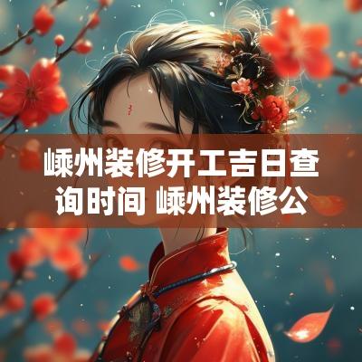 嵊州装修开工吉日查询时间 嵊州装修公司排名前十名