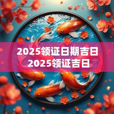 2025领证日期吉日 2025领证吉日