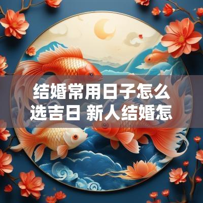 结婚常用日子怎么选吉日 新人结婚怎么选日子
