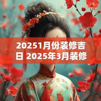 20251月份装修吉日 2025年3月装修吉日一览表