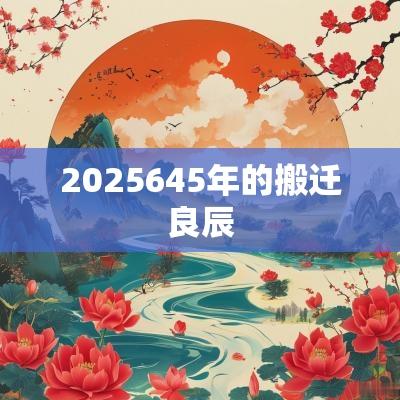 2025645年的搬迁良辰