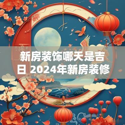 新房装饰哪天是吉日 2025年新房装修动工的吉日