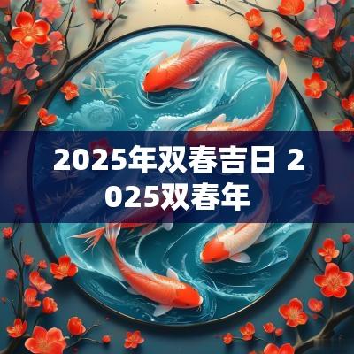 2025年双春吉日 2025双春年