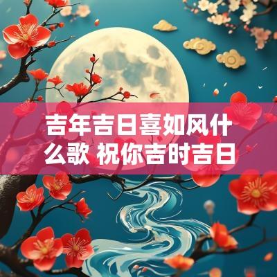 吉年吉日喜如风什么歌 祝你吉时吉日喜如风顺口溜