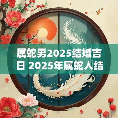 属蛇男2025结婚吉日 2025年属蛇人结婚好不好