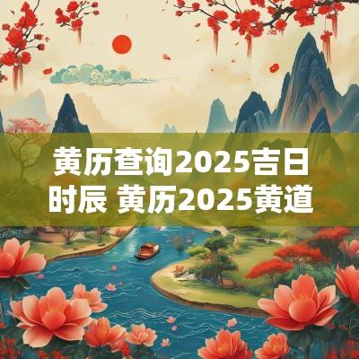 黄历查询2025吉日时辰 黄历2025黄道吉日