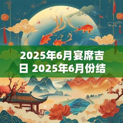 2025年6月宴席吉日 2025年6月份结婚黄道吉日