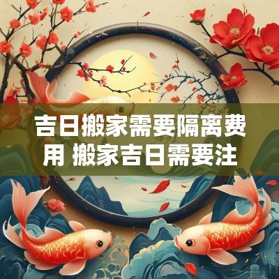 吉日搬家需要隔离费用 搬家吉日需要注意什么